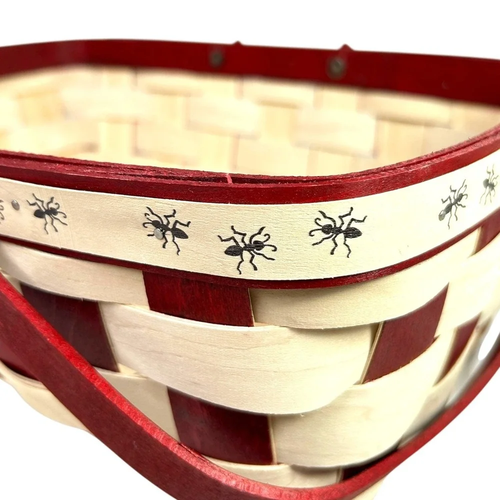 Longaberger SUMMER CELEBRATIONS SM MARKET BASKET & Protector Red White 2014 Read